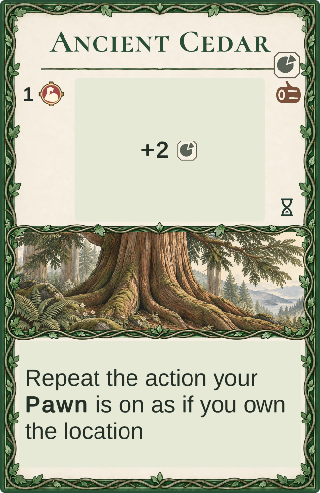 Ancient Cedar, a Resource card in Sonderland